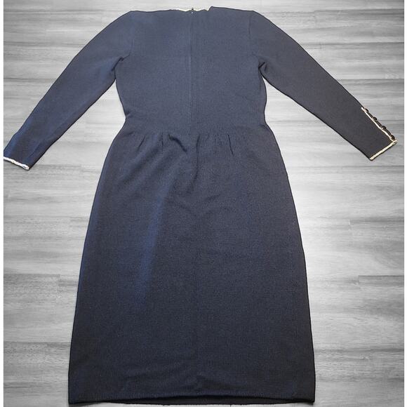 VTG Don Sayres Santana Knit Dress Size 4P (Wool‑Blend, Rhinestone Details) USA - Picture 2 of 14